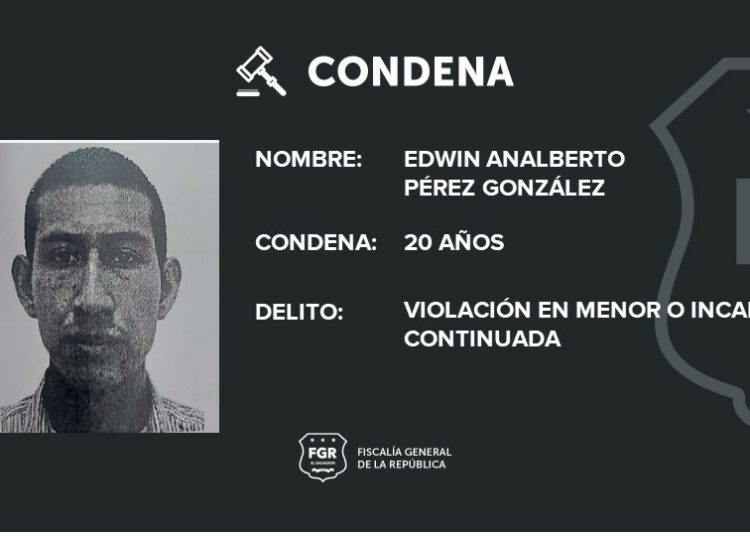 Condenan a 20 años a pastor que violó a una menor de edad