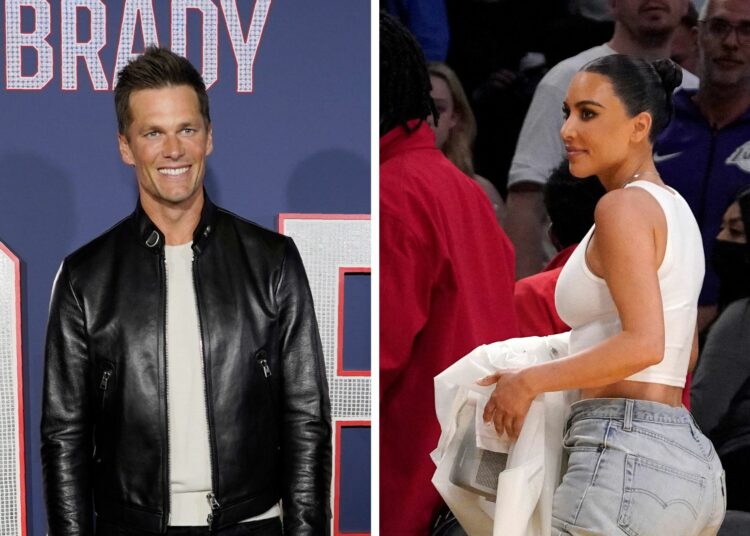 Kim Kardashian y Tom Brady encendieron los rumores de romance durante la fiesta