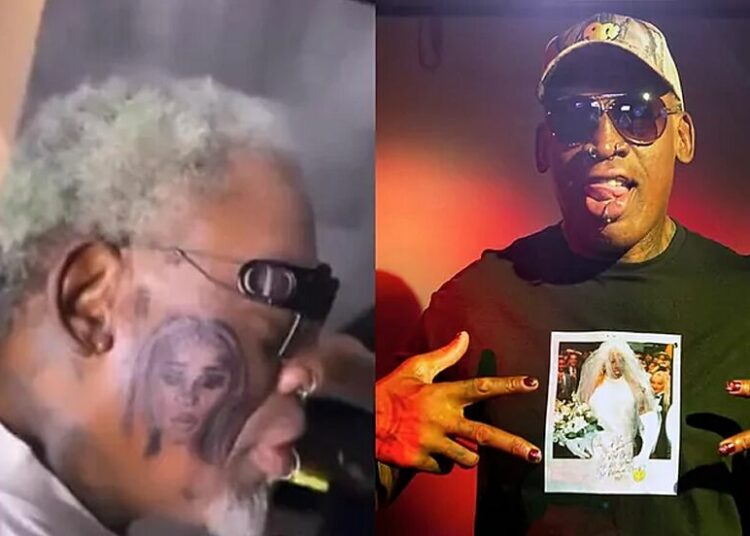 Dennis Rodman se hizo un nuevo tatuaje que generó polémicas