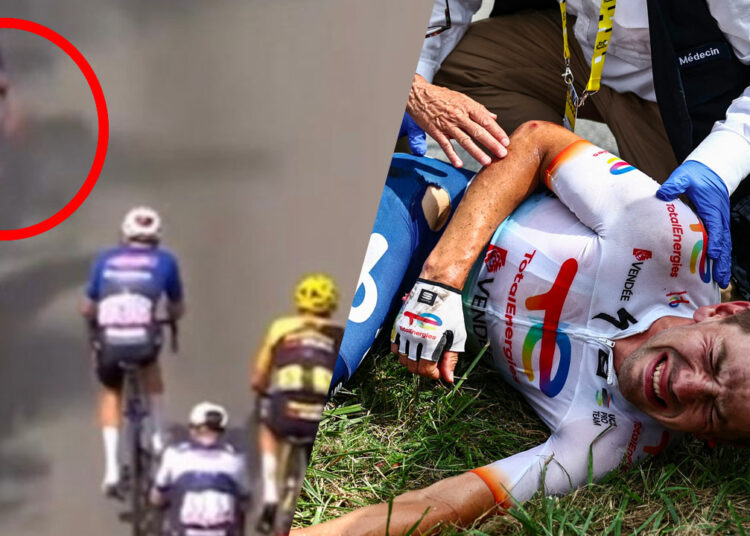 Un espectador generó un grave accidente en el Tour de Francia