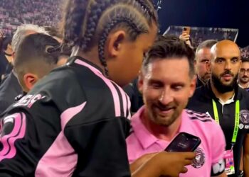 Kim Kardashian cumplió el sueño de su hijo Saint West: conocer a Lionel Messi