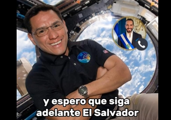 Presidente Bukele conversa con astronauta de origen salvadoreño, Frank Rubio