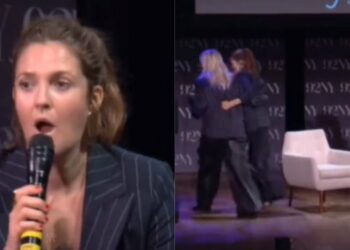 Aterrador momento vivió Drew Barrymore cuando un acosador la interrumpió en una entrevista pública
