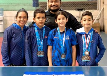 Buena cosecha medallas para El Salvador en el C.A. de Tenis de Mesa U11 y U13