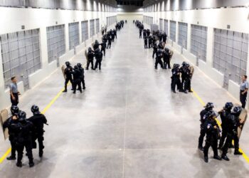 Comisionado y procuradora de DD. HH. verifican condición de reos en Cecot