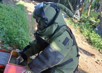 Pandillero tenía en el patio de su casa, en Sacacoyo, un mortero calibre 60mm