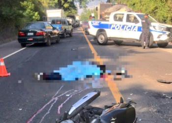 Agente del CAM de San Salvador fallece en accidente de motocicleta sobre el km 14 y medio de la carretera Troncal del Norte