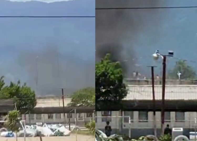 Reportan un incendio en medio de un motín de presos en la Granja Penal de Comayagua, Honduras