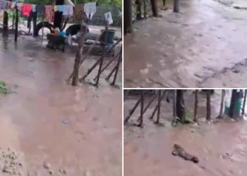 Registran inundaciones por desbordamiento de río en Jocoro, Morazán