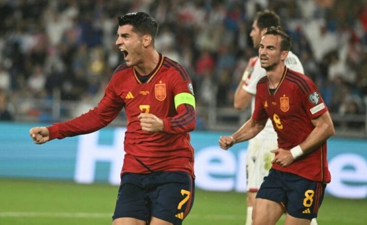 España goleó 7-1 a Georgia de visitante en el clasificatorio a la Eurocopa