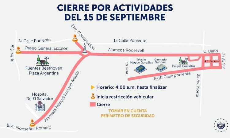 Estas son las calles que estarán cerradas este 15 de Septiembre por actividades cívicas