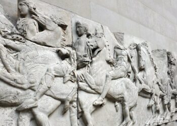 Revelan colores originales de los mármoles del Partenón