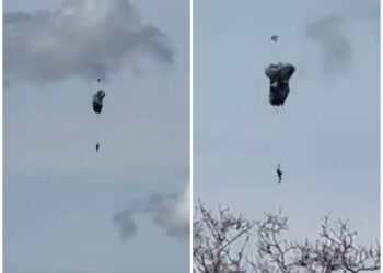 (VIDEO) Un militar colombiano sobrevive a un salto en paracaídas que no se abrió