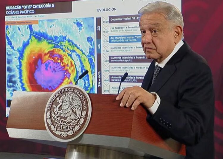 AMLO detalla cómo el Huracán Otis afectó a Guerrero: “Se ha perdido la comunicación por completo”