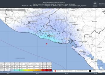 Sismo de 4.9 grados sacude territorio salvadoreño