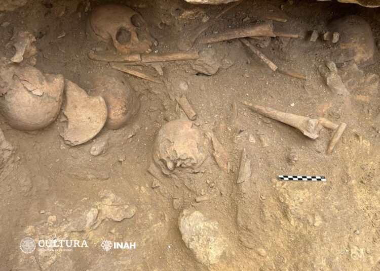 Una tumba milenaria emerge durante obras de urbanización en México