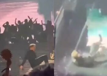 (VIDEOS) Luis Miguel sufre aparatosa caída en el escenario durante su concierto en la Arena Ciudad de México