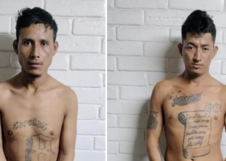 Capturan a dos pandilleros que intentaban huir de la justicia