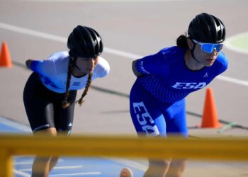 Ivonne Nóchez y Marvin Rodríguez ya patinan en Santiago 2023