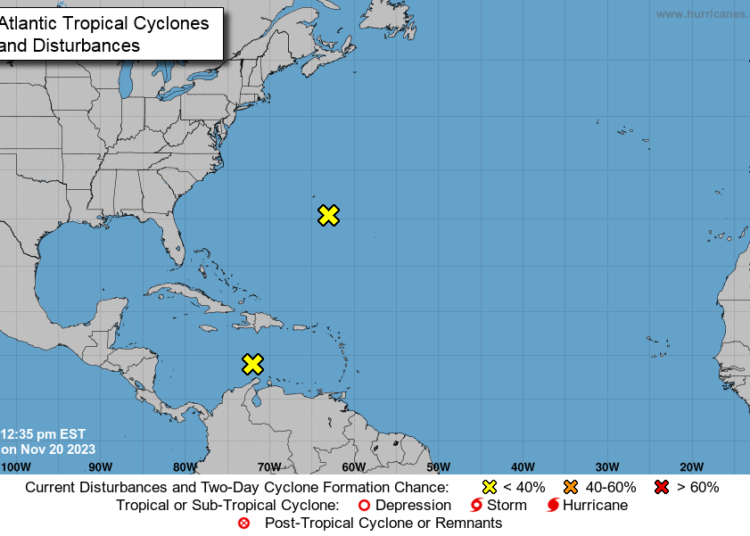 El Centro Nacional de Huracanes vigila dos sistemas en el Caribe y el Atlántico, ¿cuál es su probabilidad de desarrollo?
