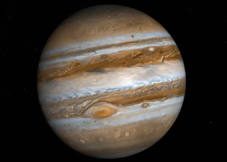 La Gran Mancha Roja de Júpiter se torna azul en una nueva imagen del telescopio Hubble