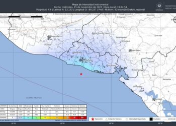 Se registra sismo de 4.6 frente a la Costa de La Libertad