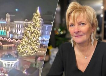 Bélgica: se derrumbó un árbol de Navidad gigante y mató a una mujer