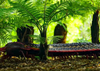 Reconstruyen virtualmente un ciempiés ‘tamaño un coche’ de hace 300 millones de años