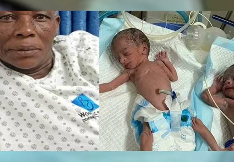 Una mujer de 70 años da a luz a gemelos