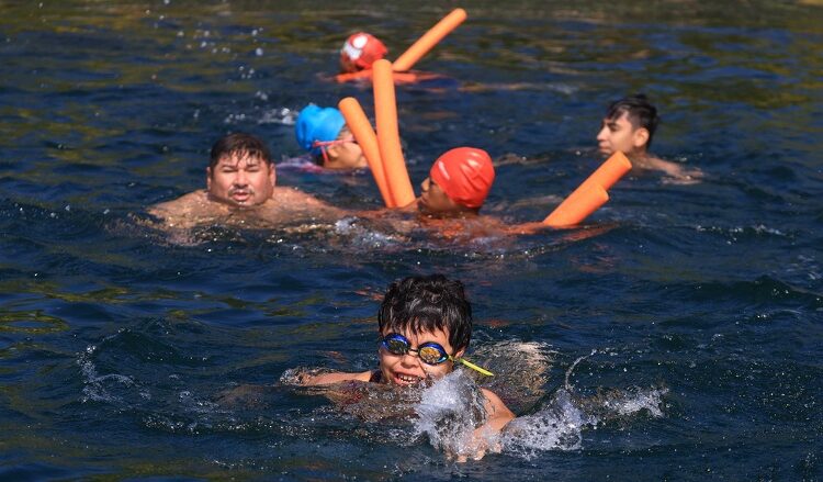 Segundo entreno de aguas abiertas para los paratletas de natación
