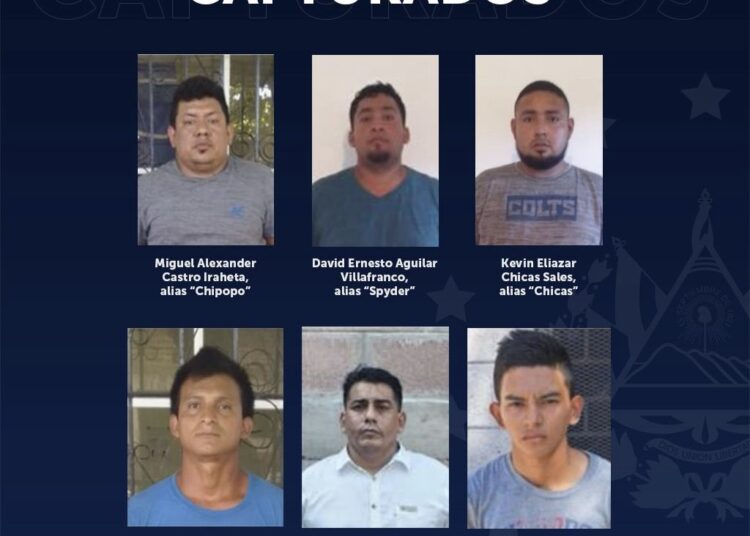 Capturan a seis pandilleros de la MS13 vinculados a diferentes delitos