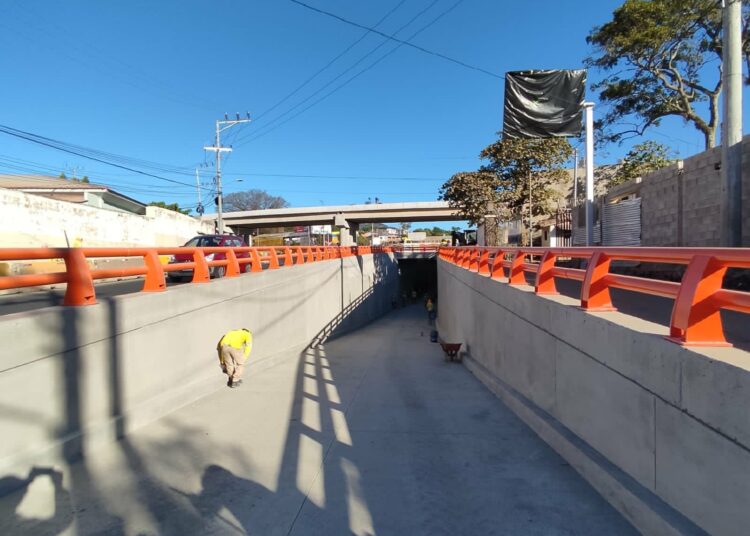 Obras Públicas inicia colocación de una pasarela peatonal en Santa Ana