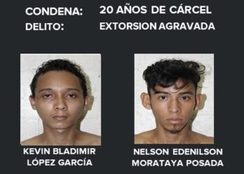 Pandilleros reciben 20 años de prisión por extorsionar a siete empresarios