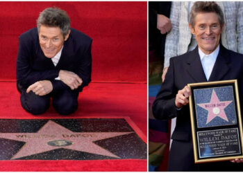 Willem Dafoe recibe estrella en el Paseo de la Fama de Hollywood