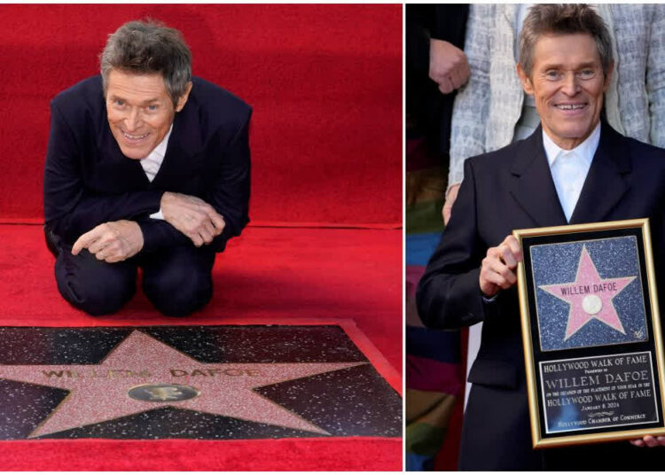 Willem Dafoe recibe estrella en el Paseo de la Fama de Hollywood
