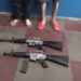 Capturan a dos mareros que trasladaban dos M-16 escondidos en sacos
