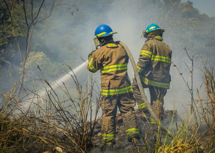 Bomberos sofocan tres incendios de maleza seca