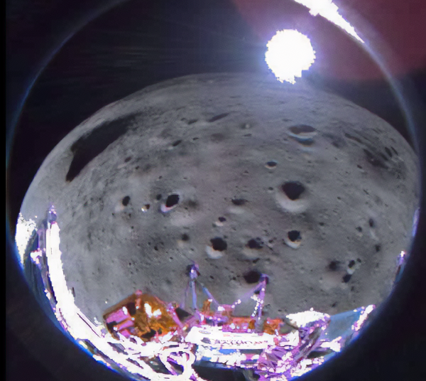 Primeras imágenes de la sonda Odysseus desde el punto más al sur de la Luna jamás explorado