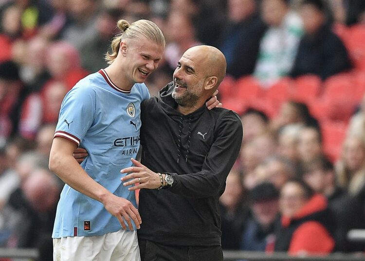 La irónica respuesta de Guardiola ante un supuesto descontento de Haaland en Manchester City