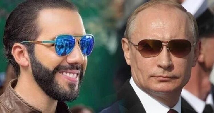 Vladímir Puntin felicita a Nayib Bukele por reelección y ofrece cooperación