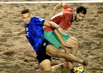 Selecta playera masculina pierde ante Marruecos en El Salvador Beach Soccer Cup 2024