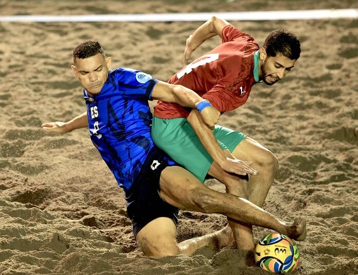 Selecta playera masculina pierde ante Marruecos en El Salvador Beach