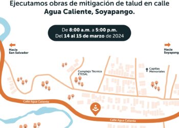 Cerrarán paso en calle Agua Caliente, Soyapango por dos días