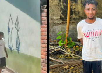 Capturan en flagrancia a pandillero mientras pintaba grafitis alusivos a las maras