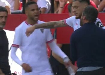 El entrenador y el goleador del Sevilla casi se van a golpes