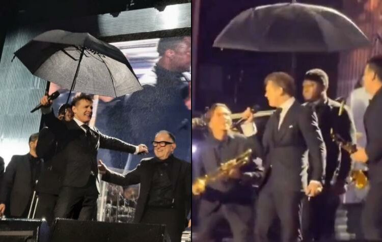 VIDEO | Critican a Luis Miguel por ayudante que le sostuvo un paraguas durante un concierto en Argentina