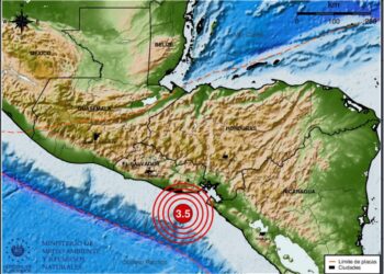 Sismo de magnitud 3.5 sacude costa de Usulután