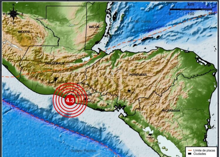 Sismo 4.3 sacude playa de Acajutla, en Sonsonate