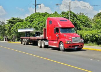 Rastra provoca daños en arriates de Bulevar Los Próceres por circular en horas no permitidas por el VMT