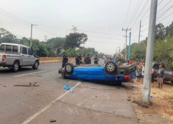 Accidente de tránsito en Sonsonate deja dos lesionados